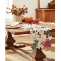 Happy Fall Leaves Cutwork Allover Fabric Centerpiece