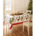 Snowman Winterland Holiday Snowflake Rectangle Tablecloth 60