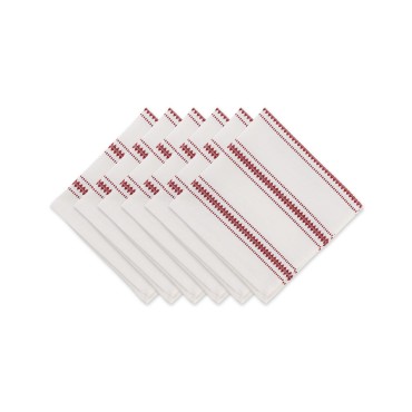Design Import Zig Dobby Stripe Napkin, Set of 6 Design Import Zig Do...