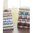 Printed Flannel 3-Pc. Sheet Set, Twin