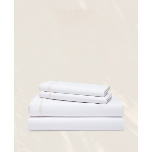 300 Thread Count Sateen Border Pillowcase Pair, Standard