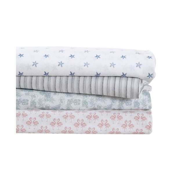 Bahama Flamingle Washed Cotton Sheet Set