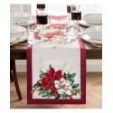 Poinsettia Garlands Table Linens Collection