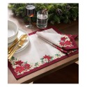 Poinsettia Garlands Table Linens Collection