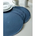 Fringed Round Placemat, Set of 4