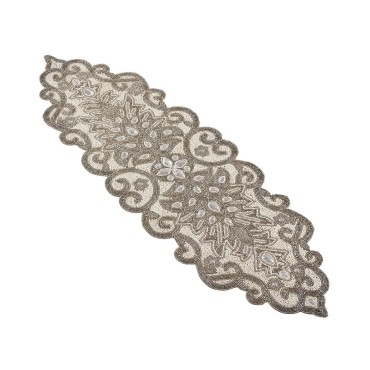 Beaded Scroll Motif Table Runner Beaded Scroll Motif ...
