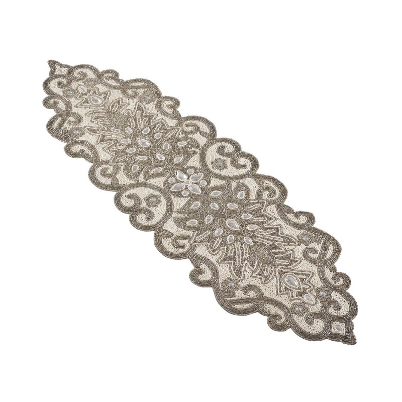 Beaded Scroll Motif Table Runner