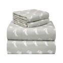 Whimsical Printed Flannel Sheet Set, Twin