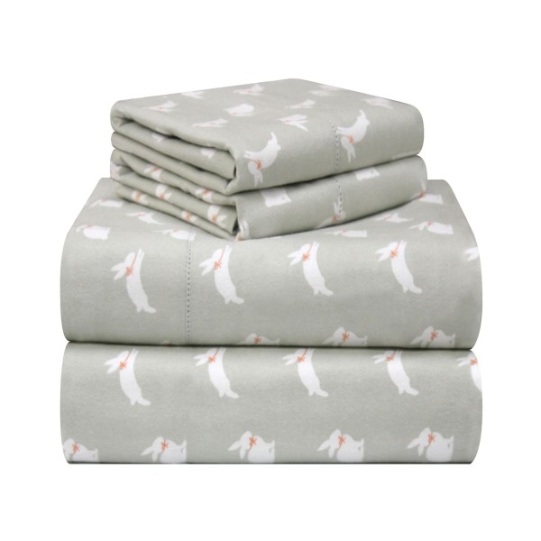 Whimsical Printed Flannel Sheet Set, Twin