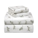 Whimsical Printed Flannel Sheet Set, Twin