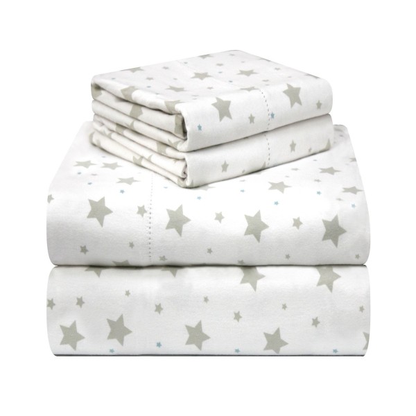 Whimsical Printed Flannel Sheet Set, Twin