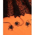 Crawling Halloween Spider Lace Lined Tablecloth - 60