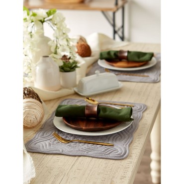 Design Import Quilted Farmhouse Placemat, Set of 6 Design Import Quilte...