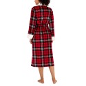 Women's 3/4 Sleeve Plaid Self-Tie Robe