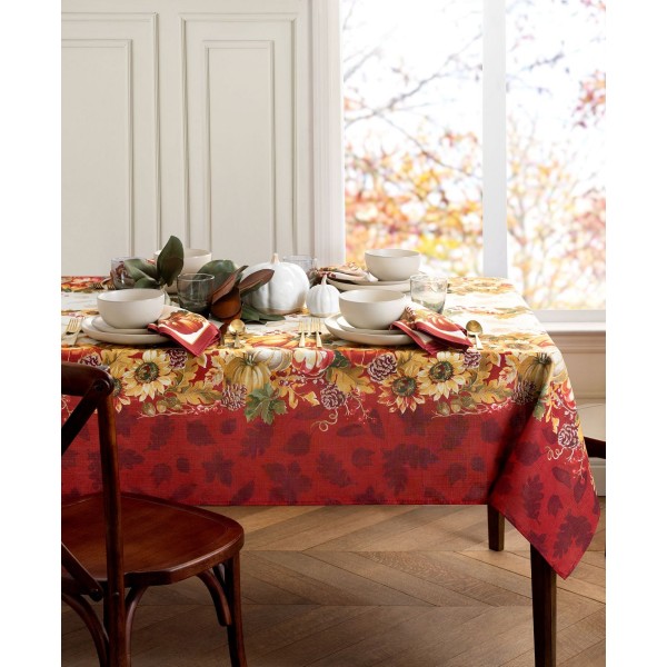 Swaying Leaves Double Border Tablecloth Collection