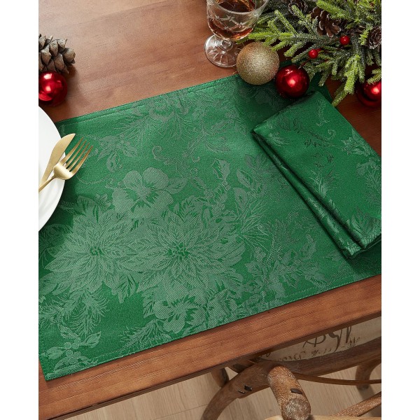 Poinsettia Elegance Damask Collection