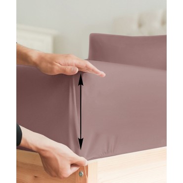 4 Piece Deep Pocket Microfiber (Muted, Vibrant, Heathered) Sheet Set - 4 Piece Deep Pocket ...