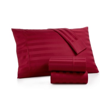 Bergen House Stripe 100% Egyptian Cotton 1000 Thread Count 4 Pc. Sheet Set, Bergen House Stripe ...