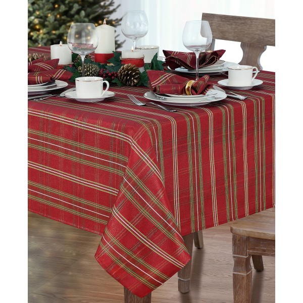 Shimmering Plaid Tablecloth Collection