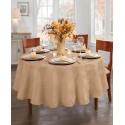 Elegant Woven Leaves Jacquard Damask Tablecloth, 70