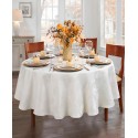 Elegant Woven Leaves Jacquard Damask Tablecloth, 70