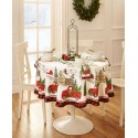 Vintage Christmas Tree Farm Holiday Round Tablecloth 70