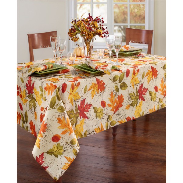 Leaves Fall Printed Tablecloth, 60