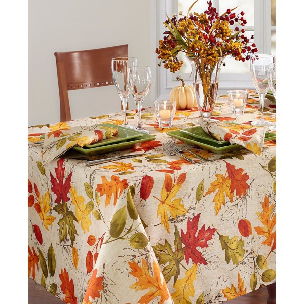 Leaves Fall Printed Tablecloth, 60