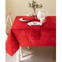 Poinsettia Palace Raised Jacquard Tablecloth, 60