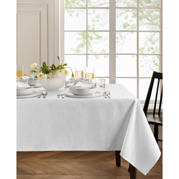 Continental Solid Texture Water and Stain Resistant Tablecloth, 52 Continental Solid Te...