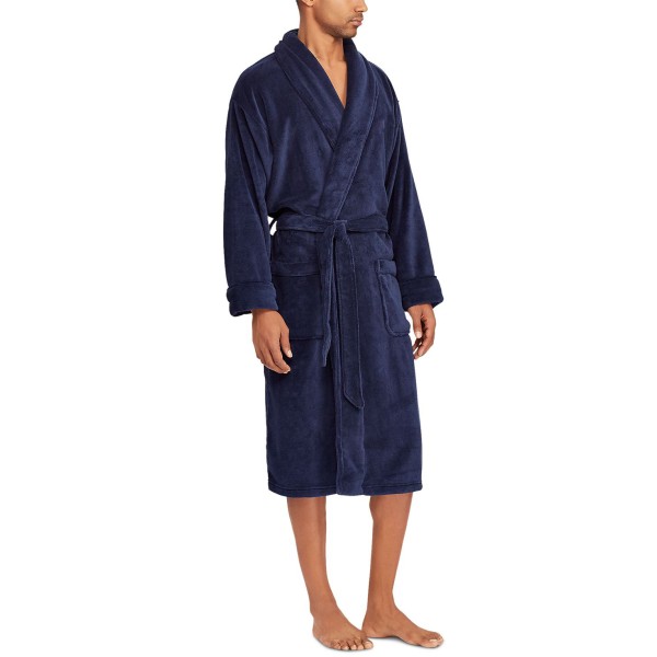 Men's Sleepwear Soft Cotton Kimono Velour Robe