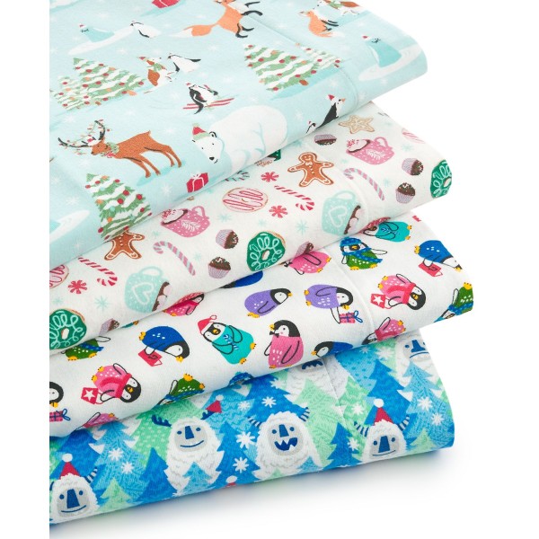 Cotton Flannel 3-Pc. Sheet Set, Twin