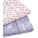 Tossed Hearts 3-Pc. Cotton Sheet Set, Twin