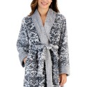 Women's Plush Floral Scroll Wrap Robe