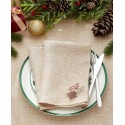 Pinecone Cutwork Fabric Napkins, Set of 4