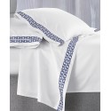 Chain Links Embroidered 100% Pima Cotton 4-Pc. Sheet Set, 