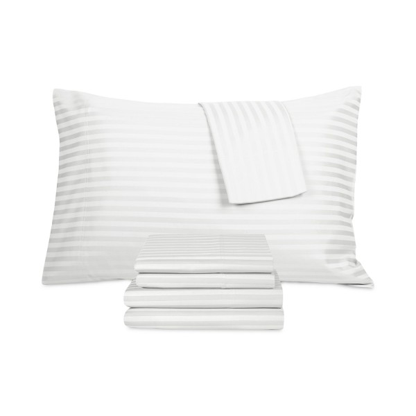 Woven Stripe 1400-Thread Count 6-Pc. Sheet Set,